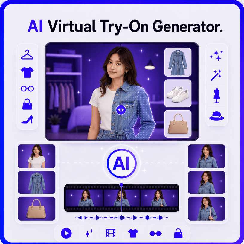 AI Virtual Try-On Generator Online, Create Realistic Try-On Videos AI Virtual Try-On Generator Online, Create Realistic Try-On Videos